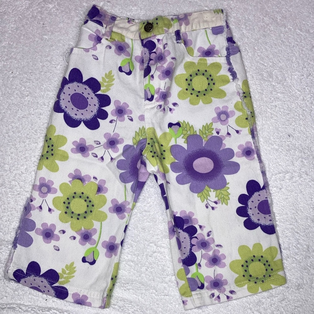 Vintage Nick Jr Dora the explorer hippie print floral bottoms 3t